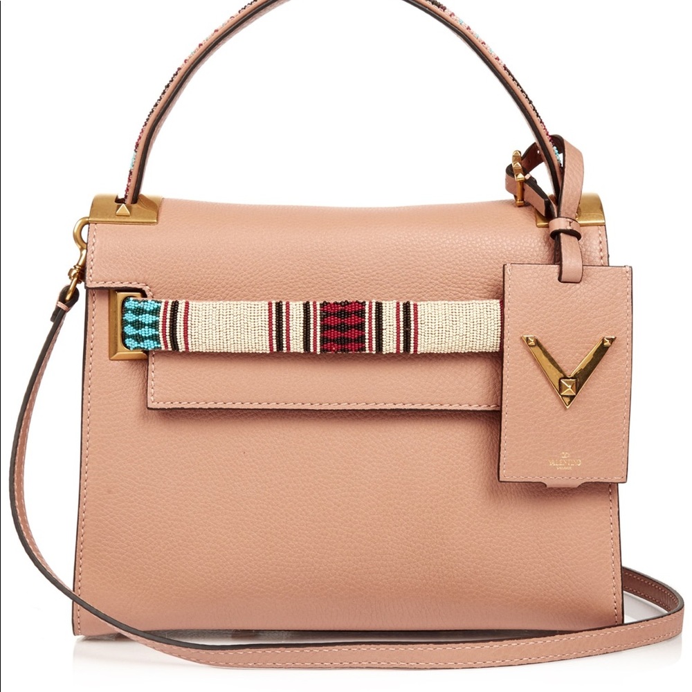 My Rockstud Medium Beaded Satchel Bag